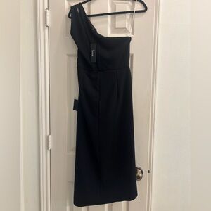 Lulu's Chic Black One-Shoulder Dress